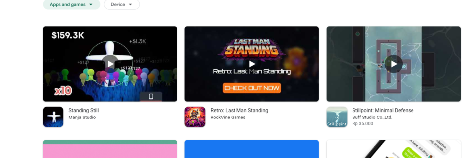 Standing Still on Playstore